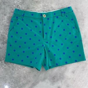 Lilly Pulitzer Gretchen High Rise Shorts Polka Dot Green & Blue Size 4 Botanical